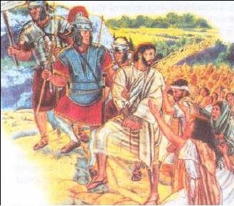 Jésus escorté au Golgotha